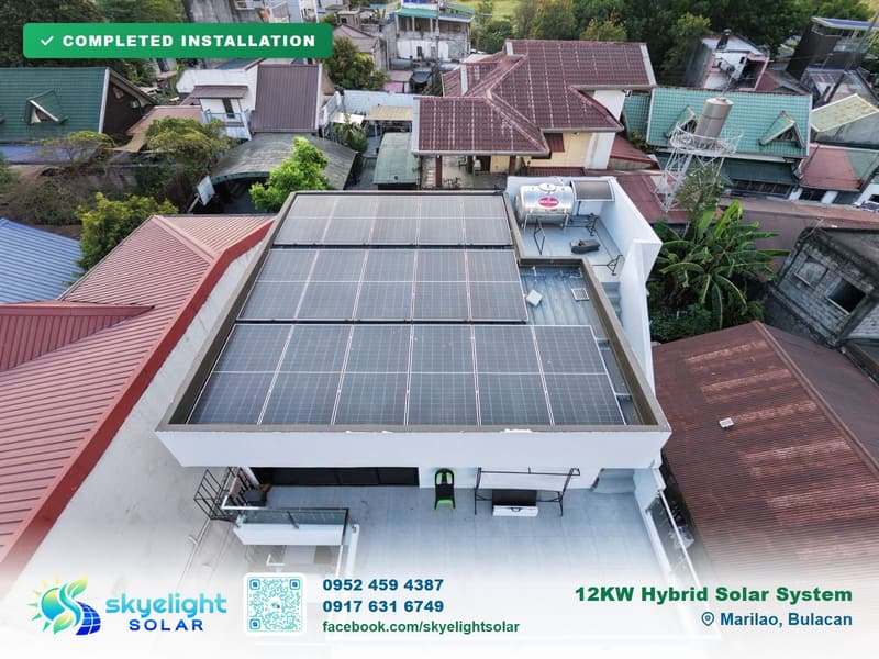12kW Deye hybrid solar installation — Three-Storey Residence, Bulacan