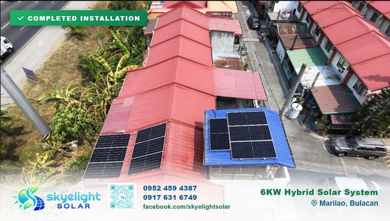6kW Solis hybrid solar installation — Two-Storey Residence, Bulacan