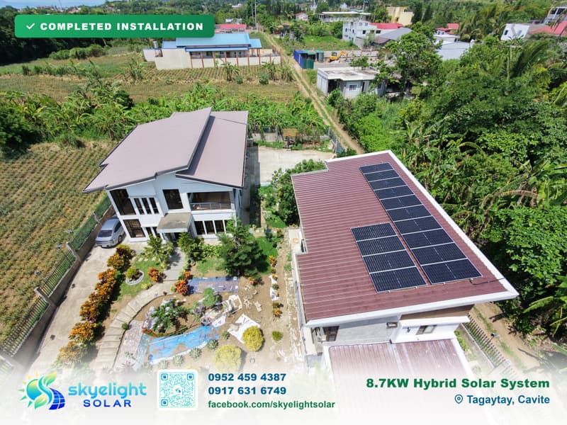 10kW Solis hybrid solar installation — Two-Storey Residence, Tagaytay City