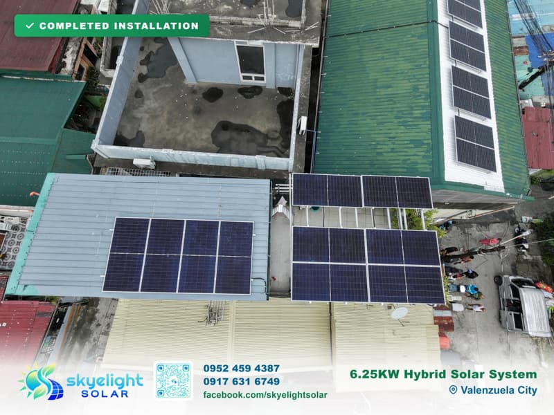 6kW Solis hybrid solar installation — Three-Storey Residence, Valenzuela